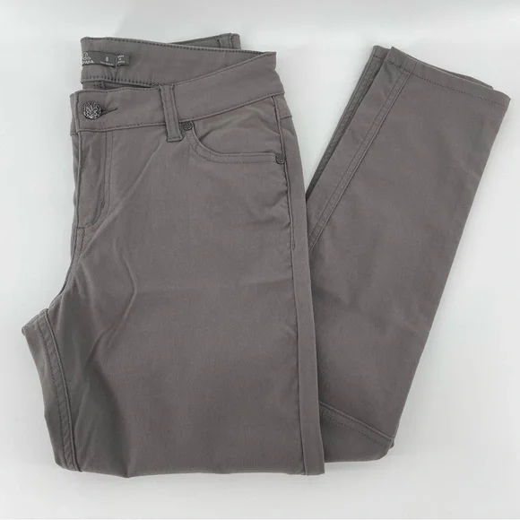 Prana Brenna Skinny Jeans Gray Ribbed Textured 8 - Picture 4 of 7